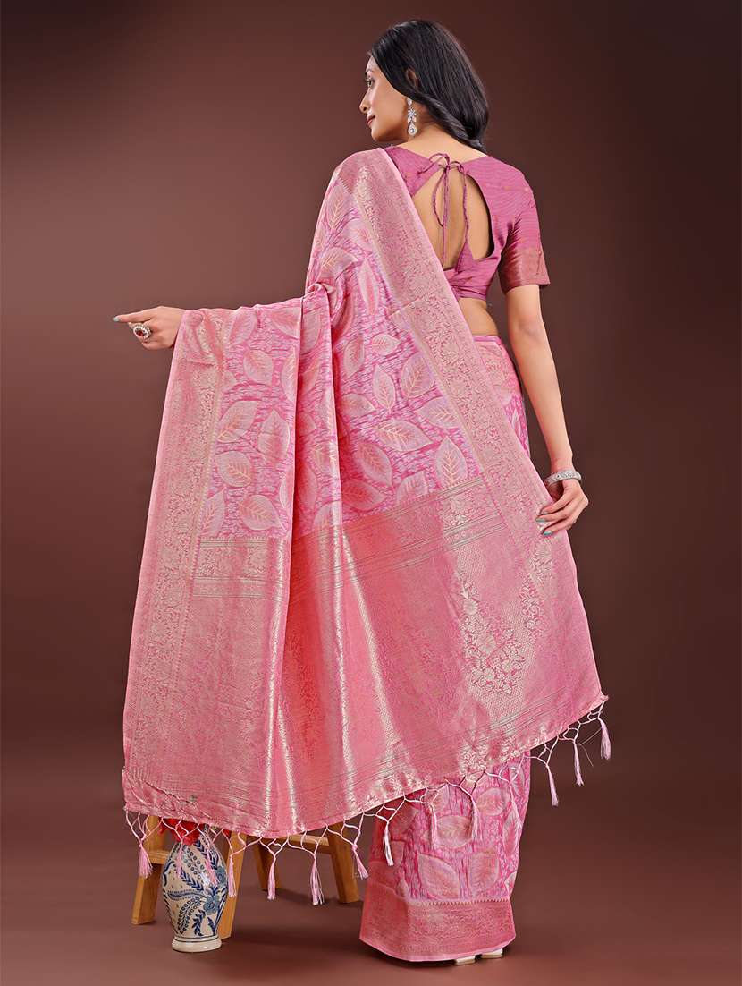 women self design banarasi saree with blouse - 21909408 -  Standard Image - 3