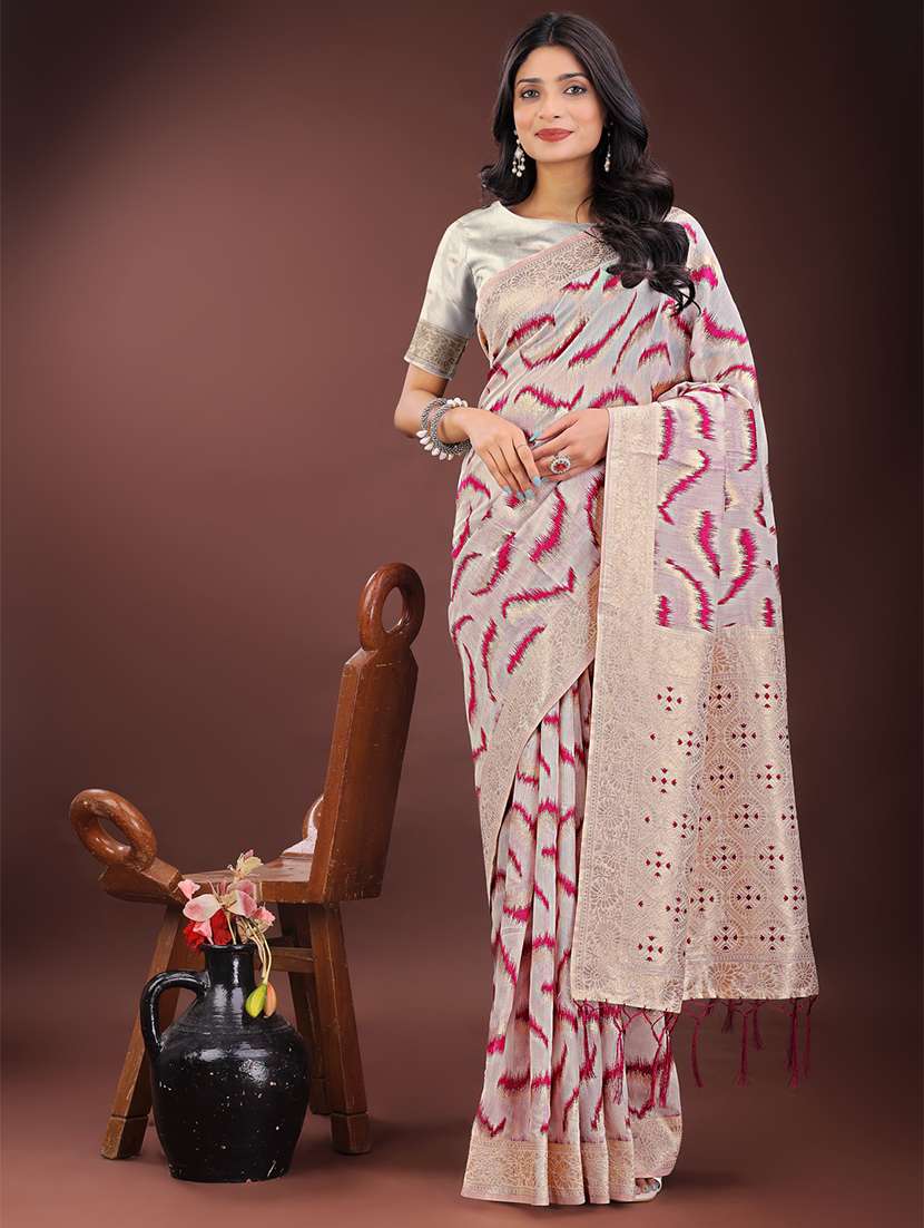 women self design banarasi saree with blouse - 21909450 -  Zoom Image - 0