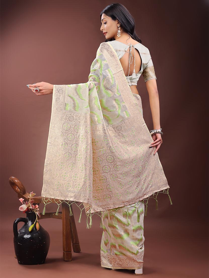 women self design banarasi saree with blouse - 21909452 - Standard Image - 3