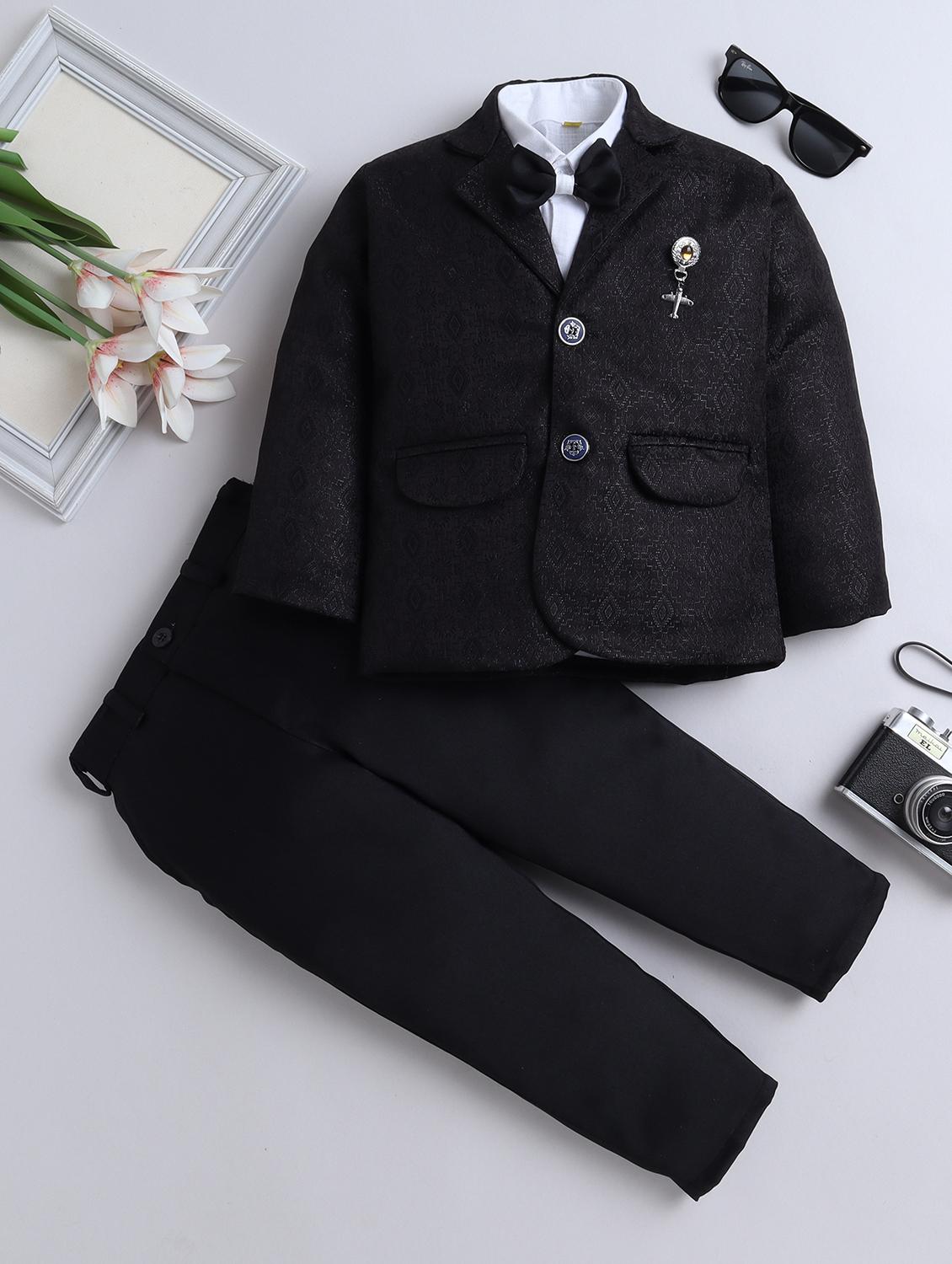 boys self design three piece suit set - 21909478 -  Zoom Image - 0