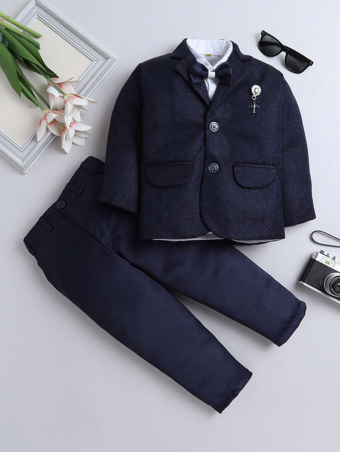 boys self design three piece suit set - 21909479 - Zoom Image - 0