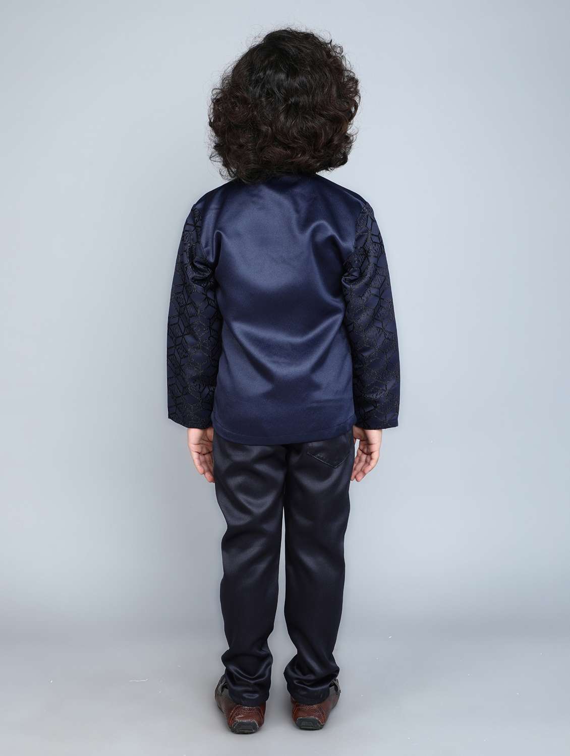 boys self design long sleeve 2 peice suit set - 21909491 -  Standard Image - 3