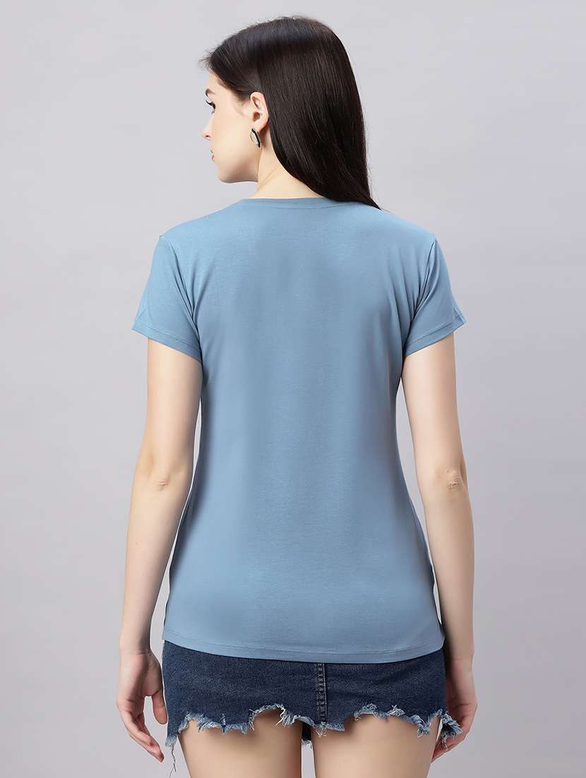 women printed short sleeves regular fit t-shirt - 21909533 -  Standard Image - 3