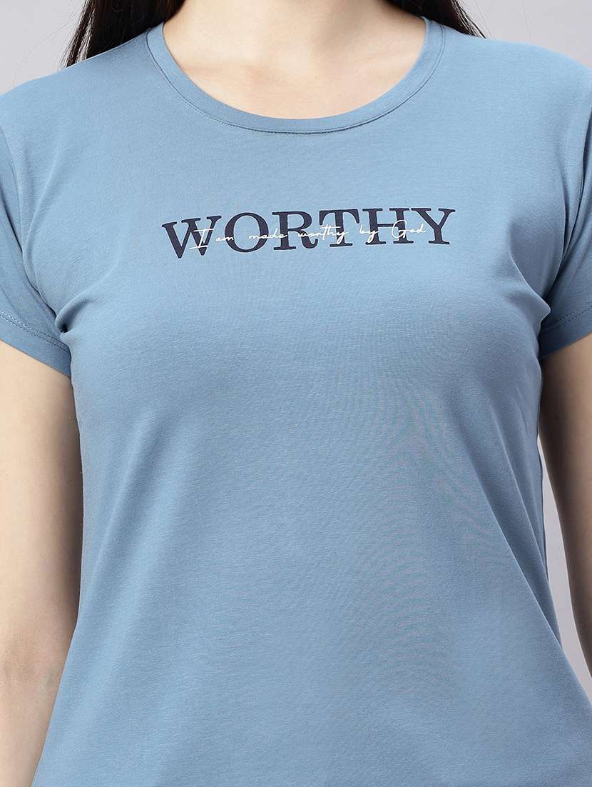 women printed short sleeves regular fit t-shirt - 21909533 -  Standard Image - 5