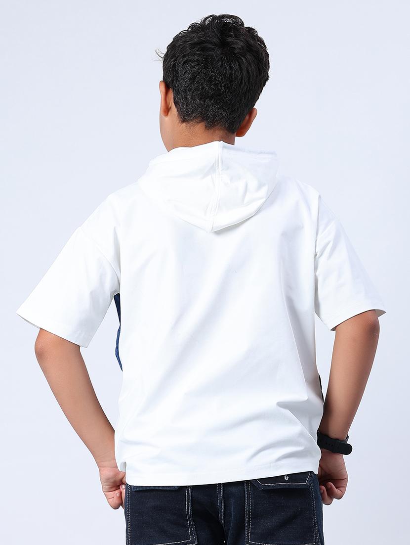 boys solid short sleeve regular fit hooded t-shirt - 21909829 - Standard Image - 3