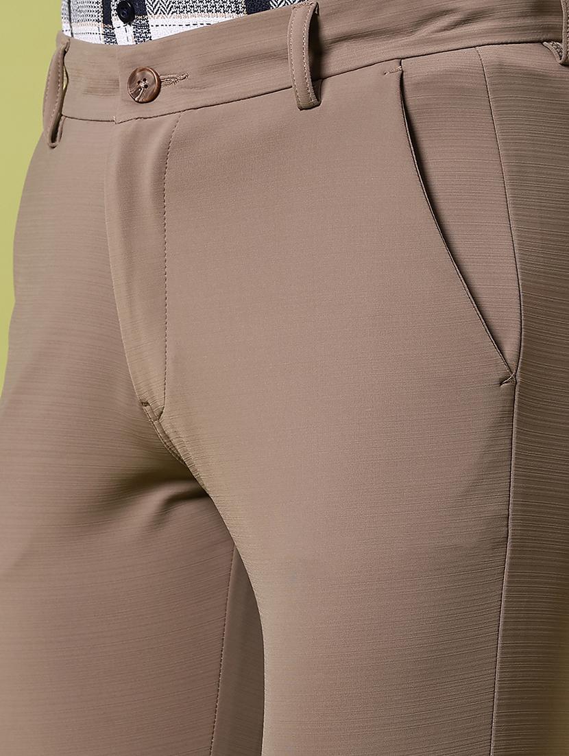 men solid mid rise slim fit chinos - 21909884 - Standard Image - 5