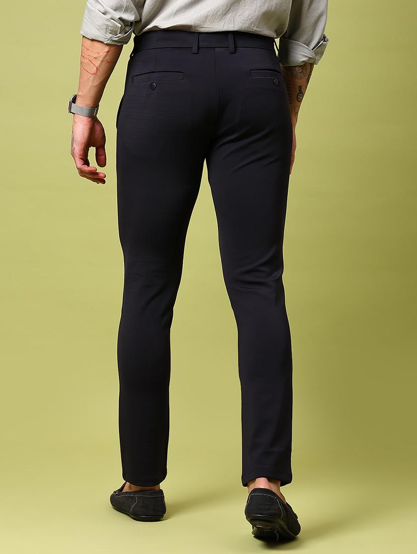 men solid mid rise slim fit chinos - 21909885 - Standard Image - 3