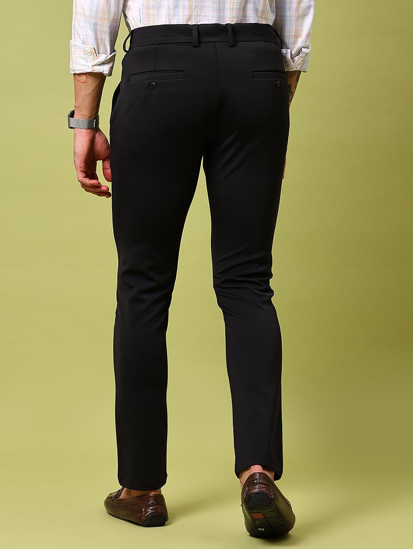 men solid mid rise slim fit chinos - 21909887 - Standard Image - 3