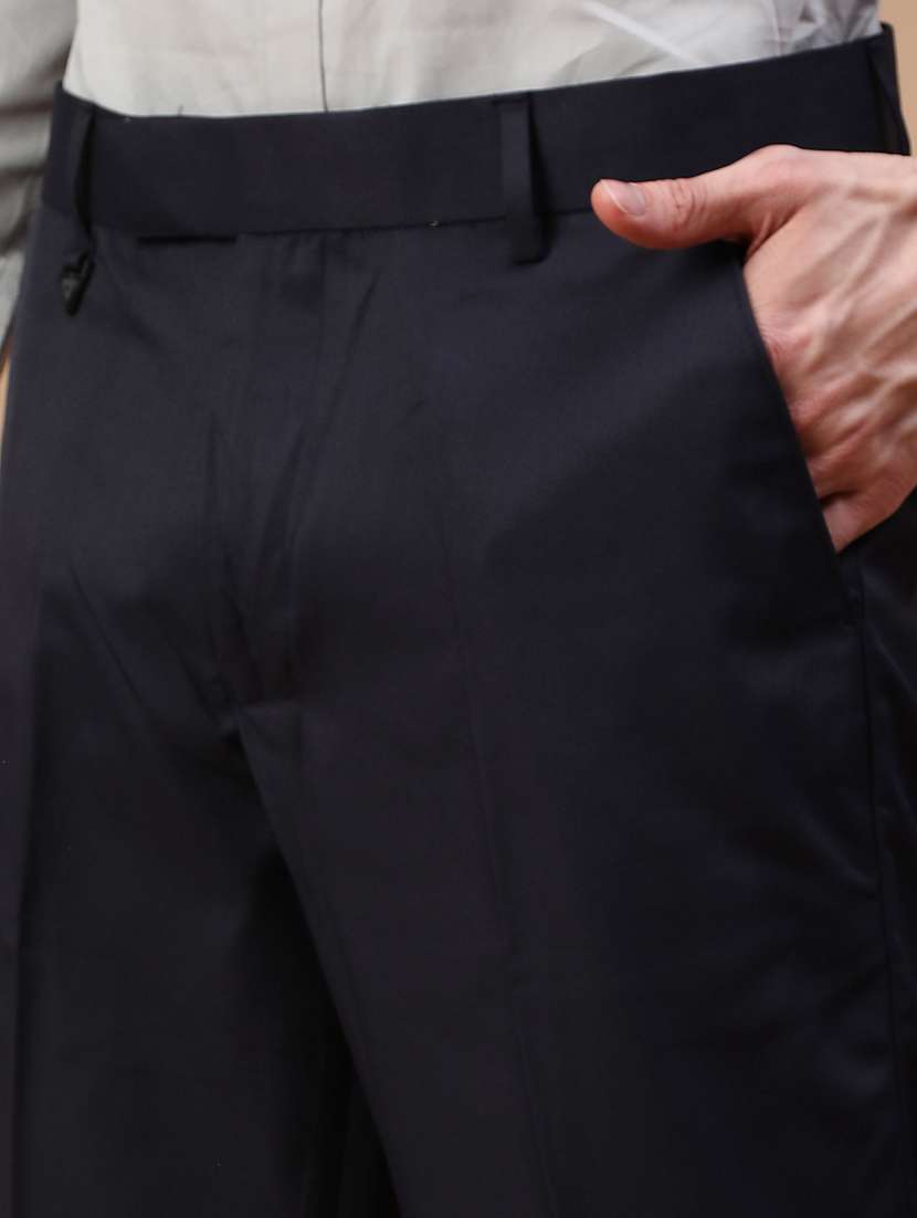 men solid mid rise slim fit formal trouser - 21909889 -  Standard Image - 5