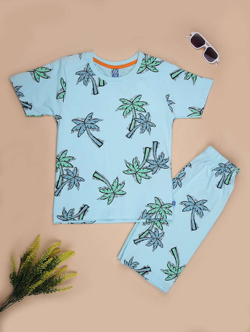 boys printed short sleeve co-ord set