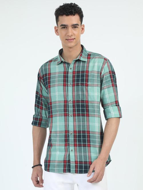 men checkered long sleeve regualr fit casual shirt - 21909922 -  Standard Image - 0