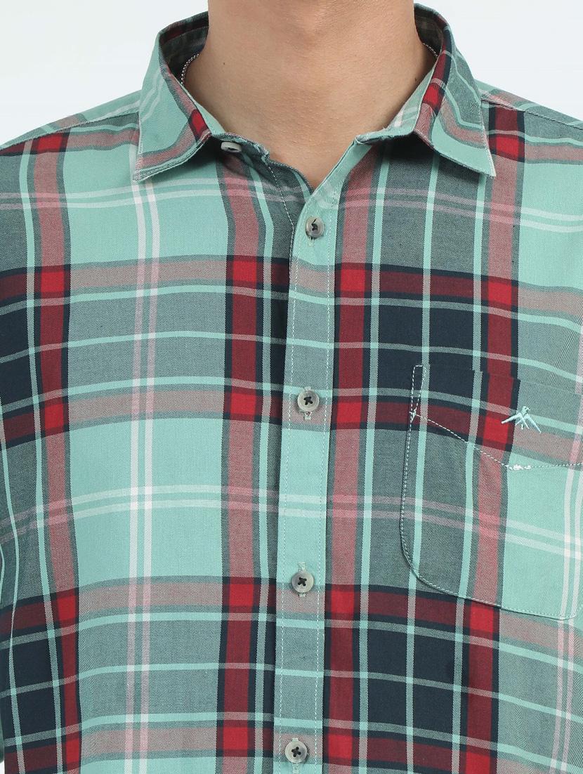men checkered long sleeve regualr fit casual shirt - 21909950 - Standard Image - 3