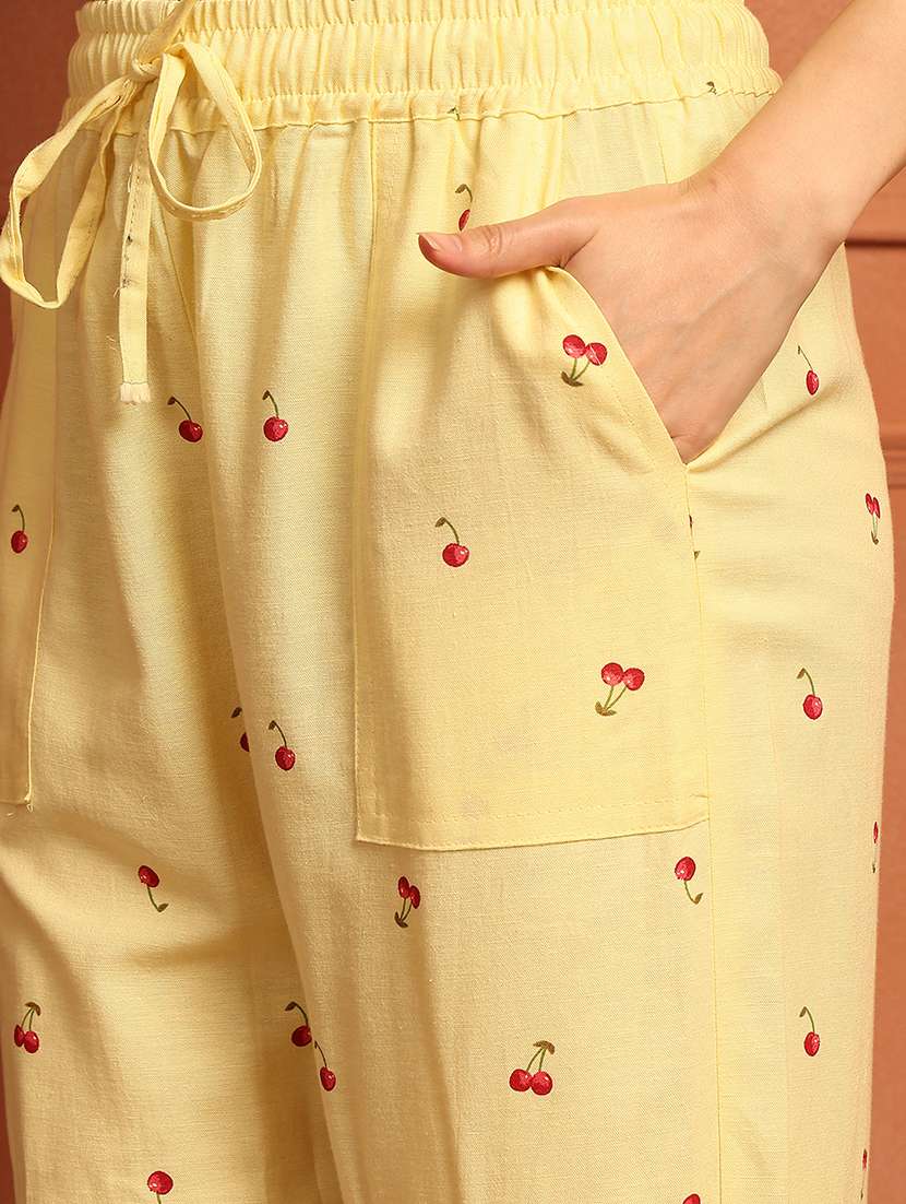 women printed mid rise loungewear pyjama - 21910145 -  Standard Image - 5