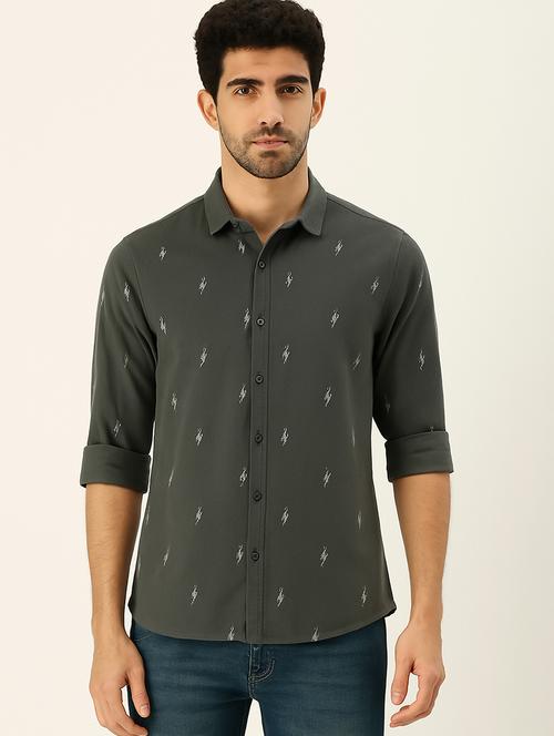 men printed long sleeve regualr fit casual shirt - 21910148 -  Standard Image - 0