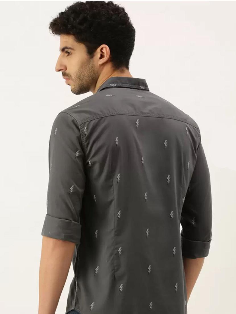 men printed long sleeve regualr fit casual shirt - 21910148 - Standard Image - 3