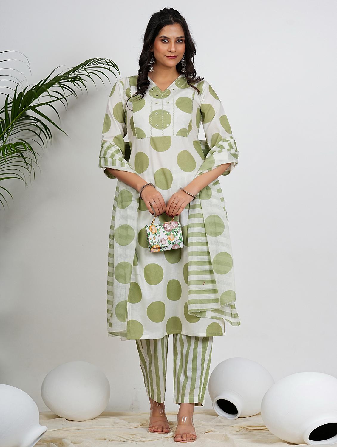 women three quarter sleeve kurta pant with dupatta set - 21910375 - Zoom Image - 0