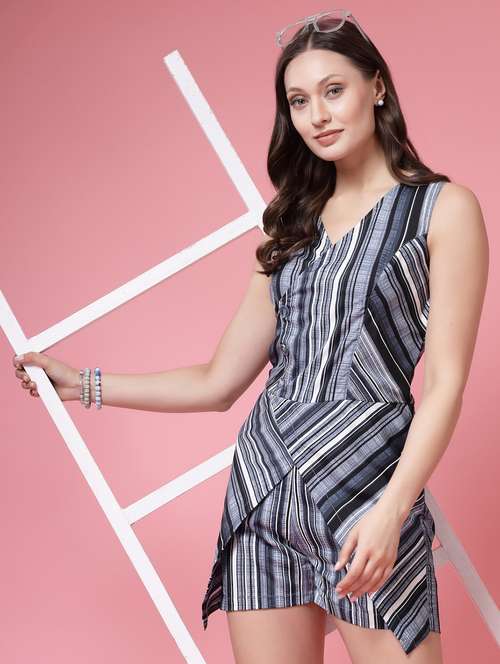 women striped sleeveless romper - 21910479 -  Standard Image - 0