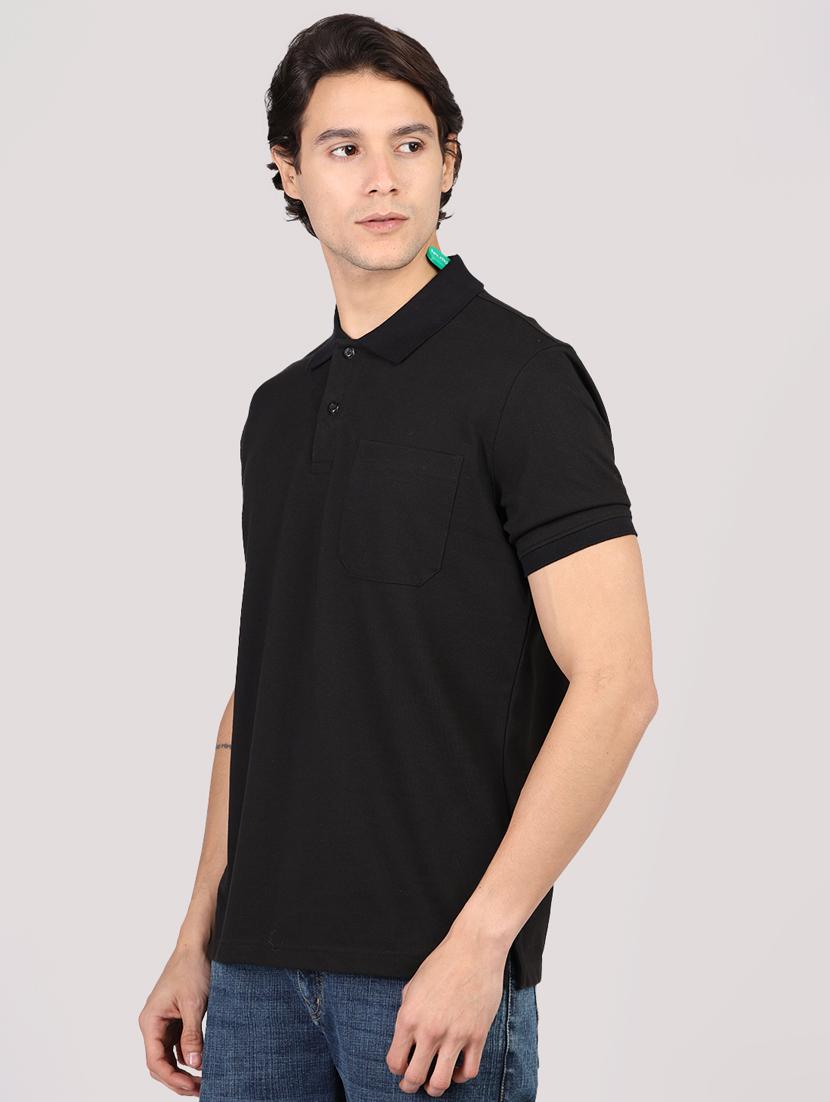 black cotton plain tshirt - 21910630 - Standard Image - 3