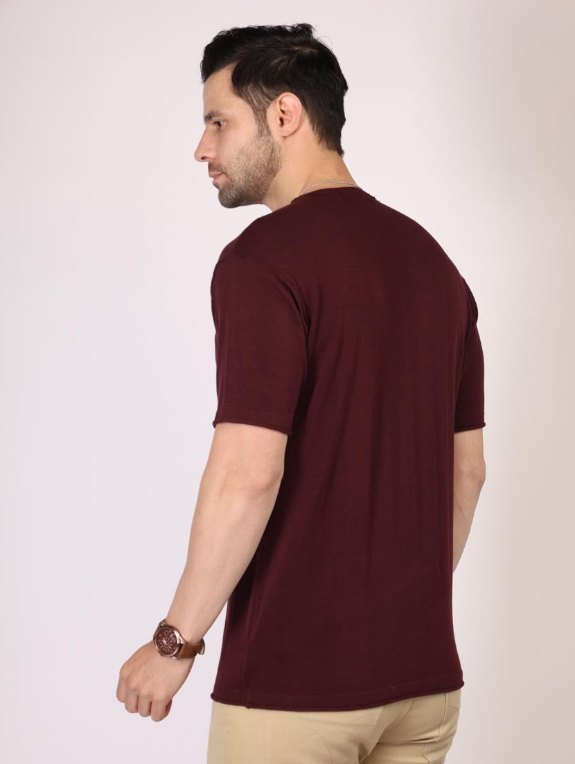 men solid round neck regualr fit t-shirt - 21910638 - Standard Image - 3