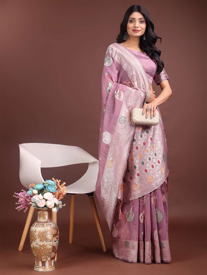 women self design bordered saree with blouse - 21911478 -  Standard Image - 3