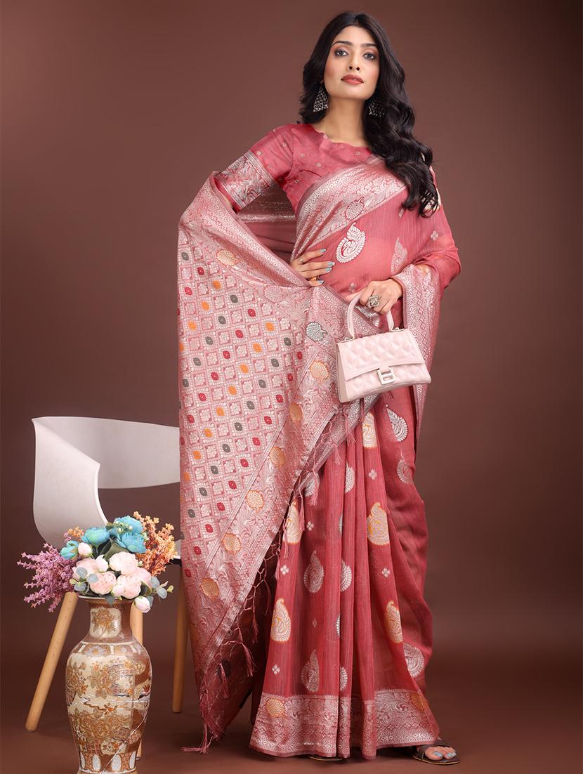 women self design bordered saree with blouse - 21911480 - Standard Image - 3