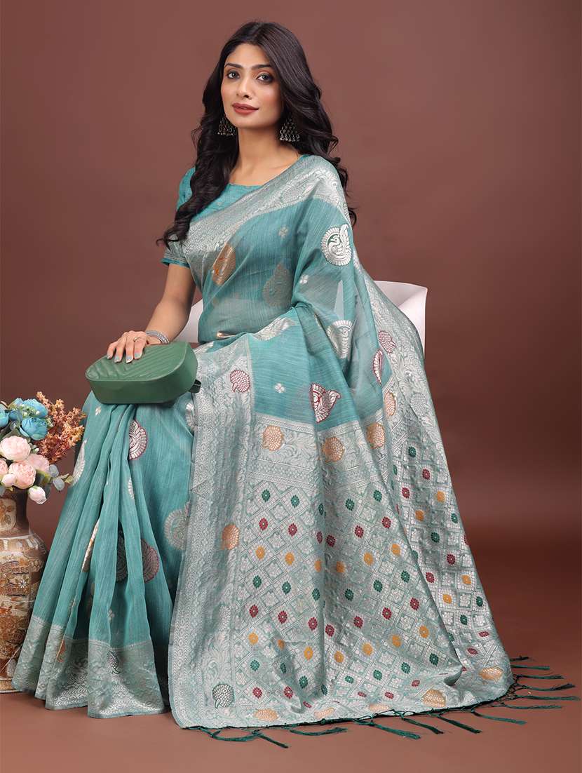women self design bordered saree with blouse - 21911481 -  Standard Image - 3