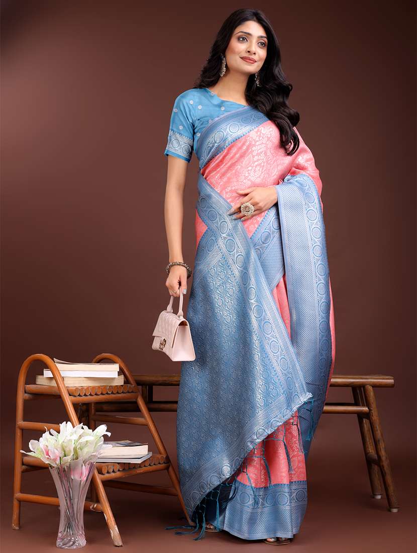 women self design bordered saree with blouse - 21911488 -  Standard Image - 3