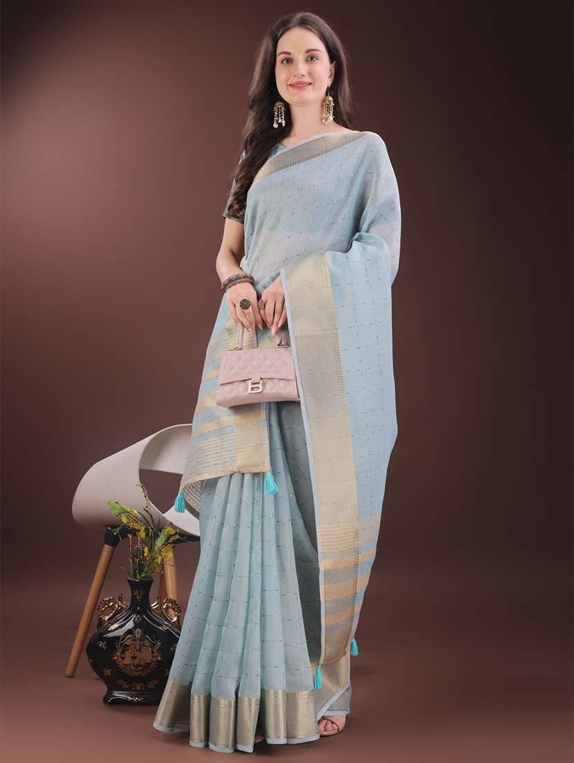 women self design bordered saree with blouse - 21911510 -  Standard Image - 3