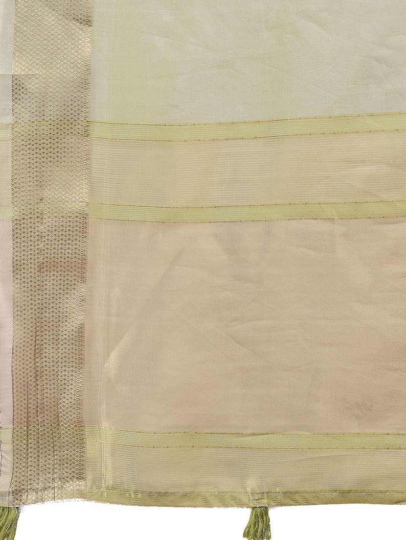 women solid with bordered saree with blouse - 21911516 -  Standard Image - 5