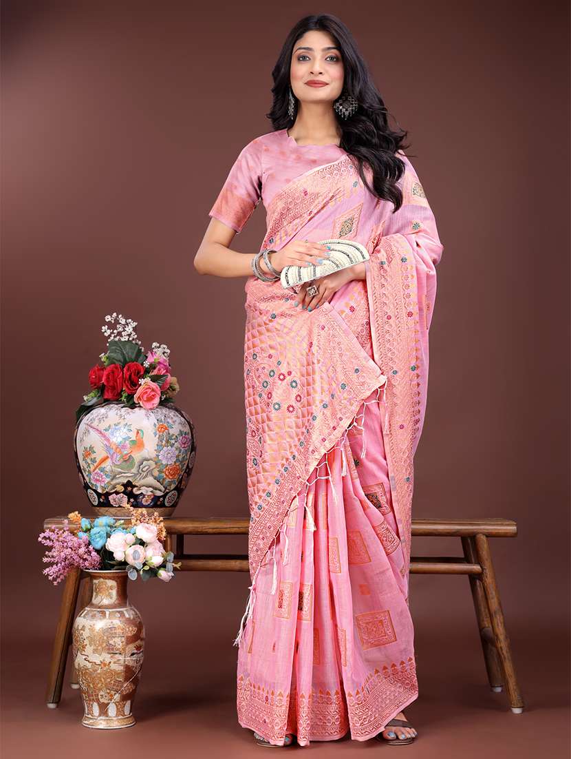 women self design bordered saree with blouse - 21911527 -  Standard Image - 3