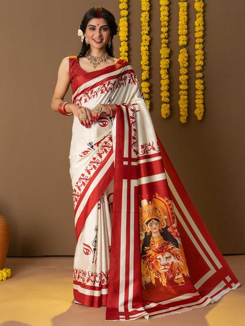 women printed casual wear saree with blouse - 21911822 - Standard Image - 0