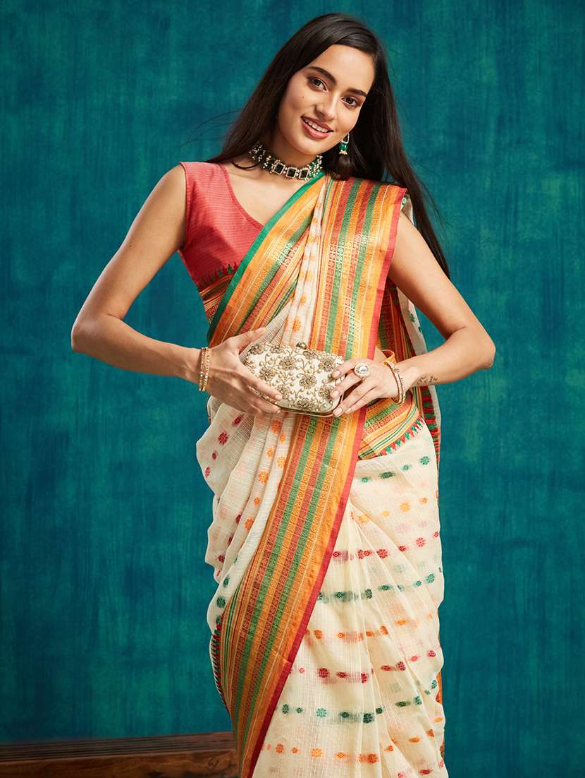 women self design ready to wear saree with blouse - 21911920 - Standard Image - 3