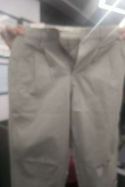 light grey twill casual trousers - 21912457 -  Standard Image - 0