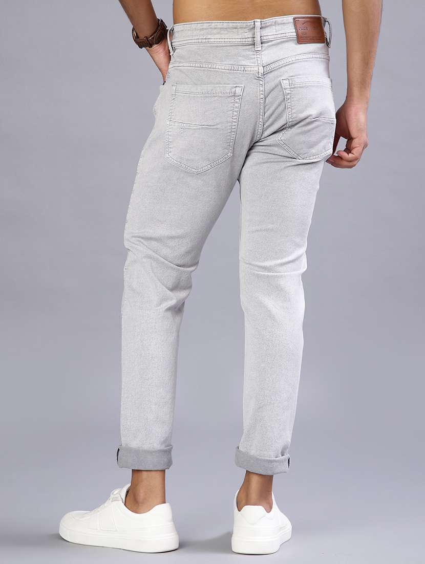 men solid mid rise slim fit jean - 21912459 -  Standard Image - 3