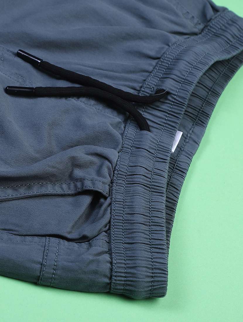 boys solid mid rise regular fit cargo - 21912465 -  Standard Image - 3