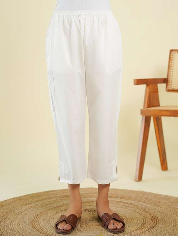 women solid straight tapered pant - 21913058 - Zoom Image - 0