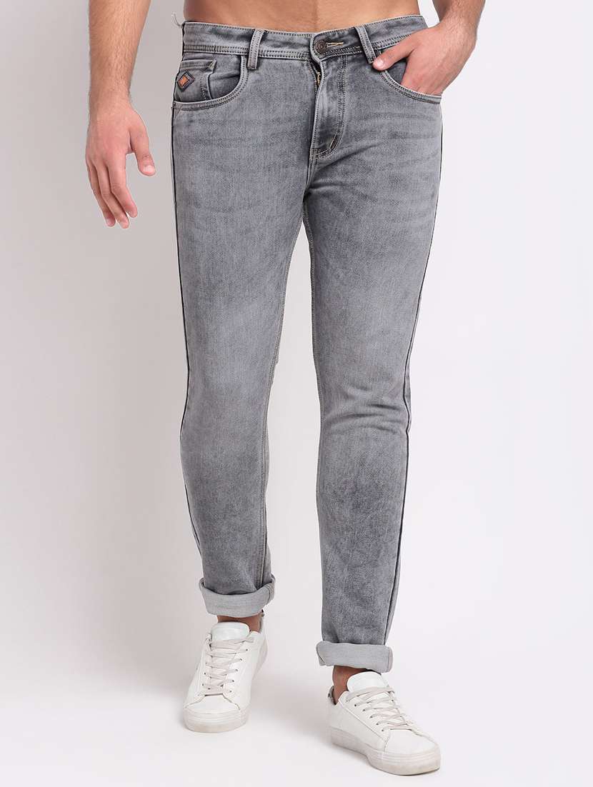 men mid rise full length skinny fit denim jeans