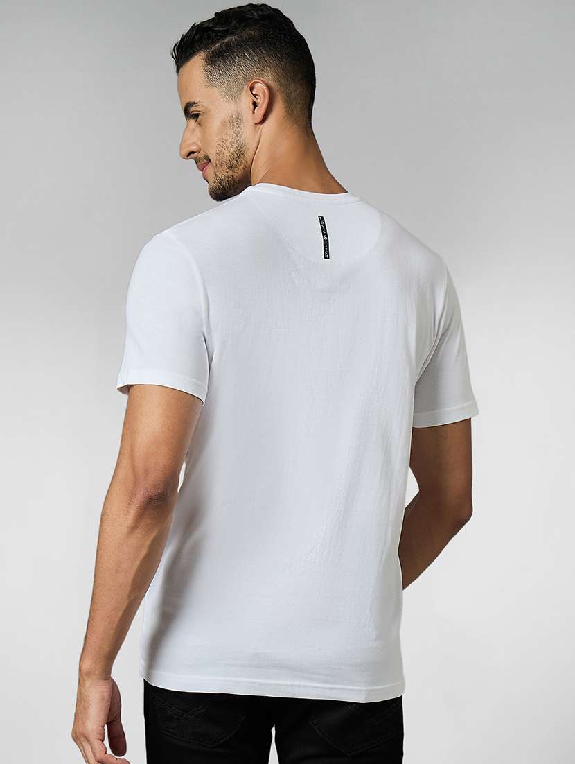 men front print round neck regular fit t-shirt - 21913127 -  Standard Image - 3