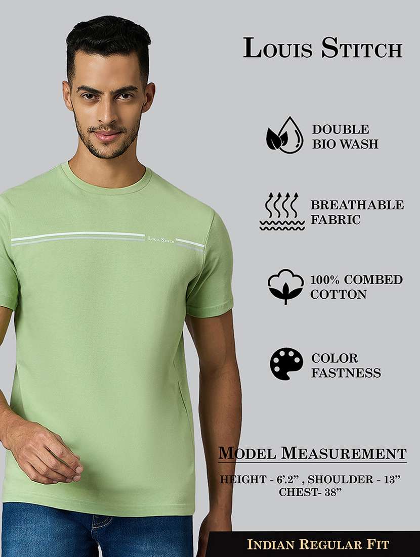 men chest print round neck regular fit t-shirt - 21913139 -  Standard Image - 5