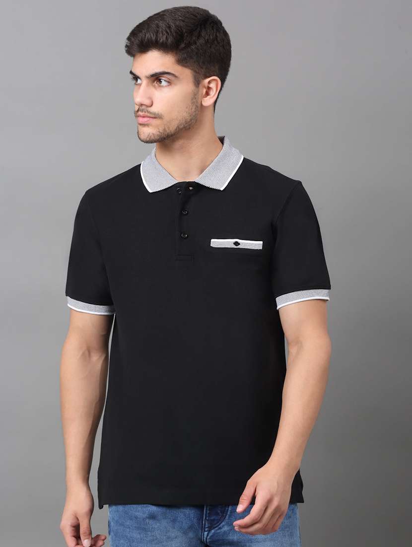 men solid short sleeve regualr fit polo t-shirt