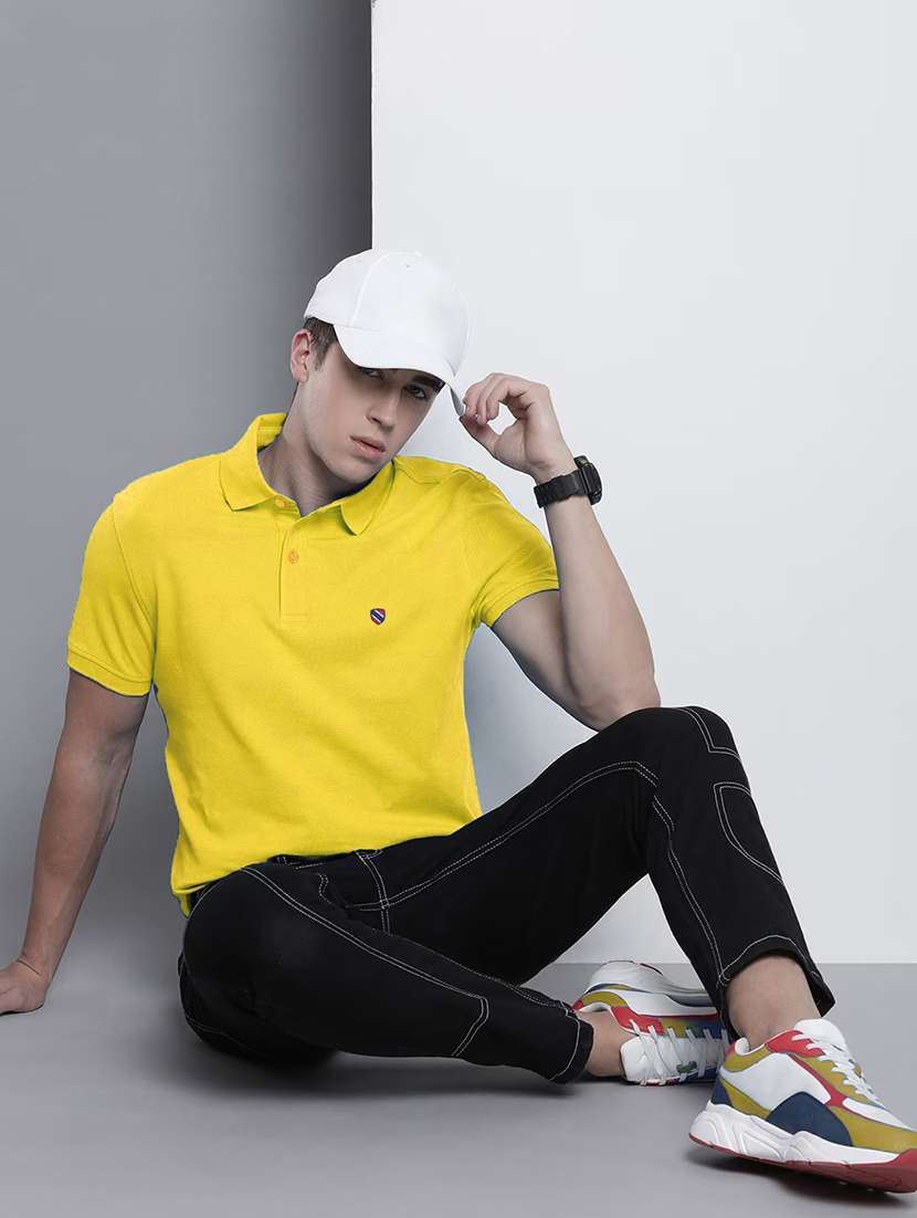 men solid short sleeve regular fit polo t-shirt - 21913282 -  Standard Image - 3