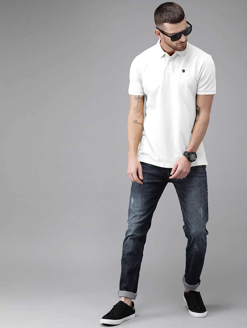 men solid short sleeve regular fit polo t-shirt - 21913283 -  Standard Image - 3