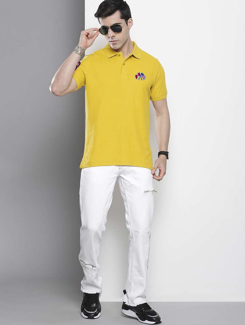 men solid short sleeve regular fit polo t-shirt - 21913285 -  Standard Image - 3