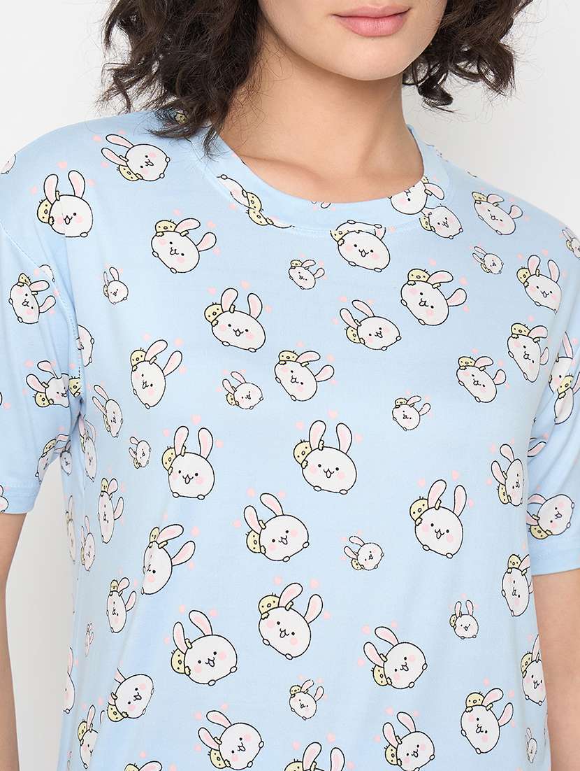 women printed nightwear pyjama set - 21913307 -  Standard Image - 5