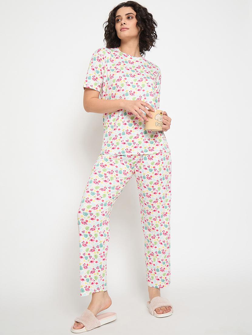 women printed nightwear pyjama set - 21913309 - Zoom Image - 0
