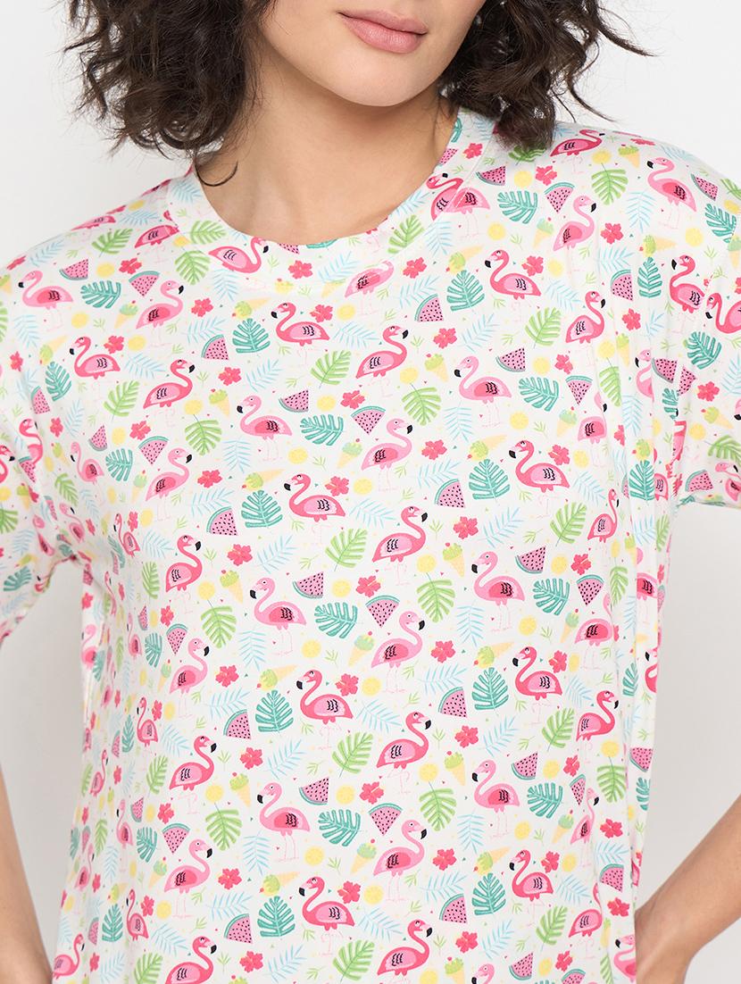 women printed nightwear pyjama set - 21913309 - Standard Image - 5