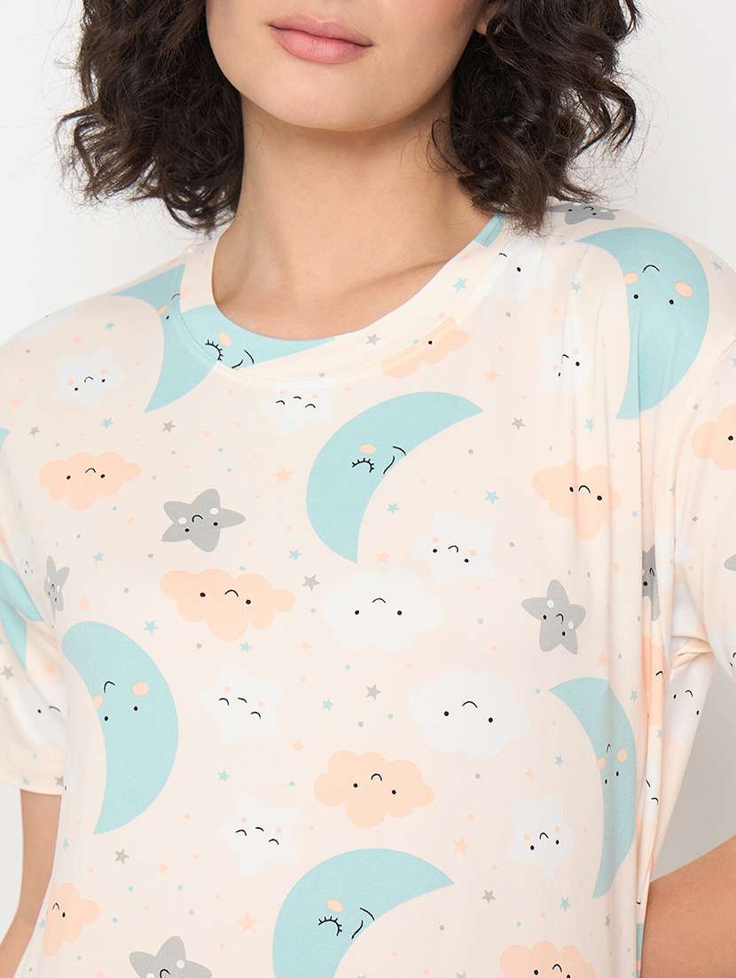 women printed nightwear pyjama set - 21913310 -  Standard Image - 5