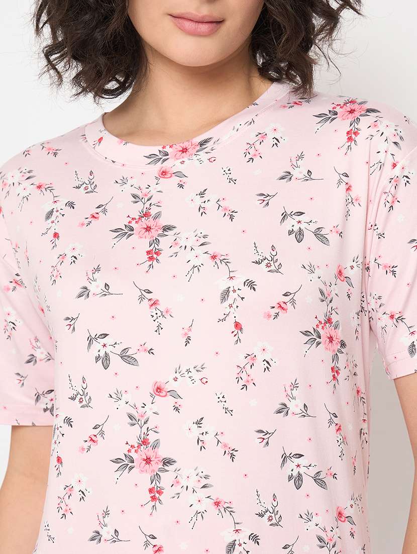 women floral printed nightwear pyjama set - 21913311 -  Standard Image - 5