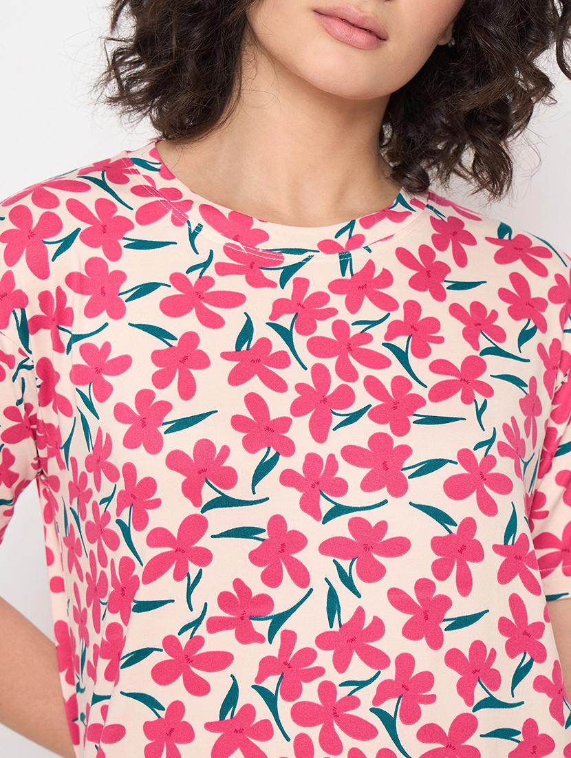 women floral printed nightwear pyjama set - 21913312 - Standard Image - 5