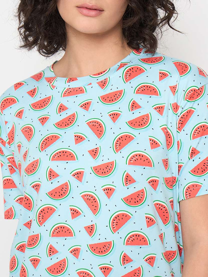 women printed nightwear pyjama set - 21913313 -  Standard Image - 5